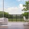 Black Metal Outdoor Privacy Screen – 12-Panel Adjustable Garden Fence with 6 Stakes, Weather-Resistant Patio Divider for Yard, AC Units, and Pool Areas